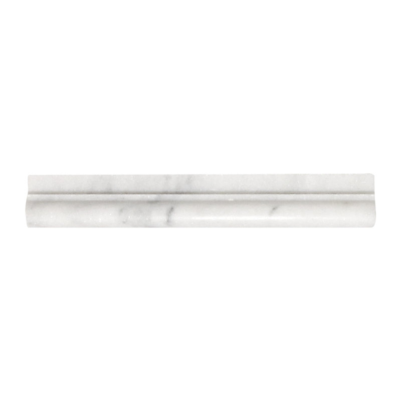 Seven Seas Imperial 12" x 2" Marble Quarter Round Tile Trim in White Wayfair.ca